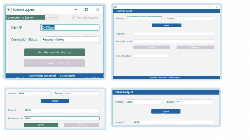 remote control product screen
